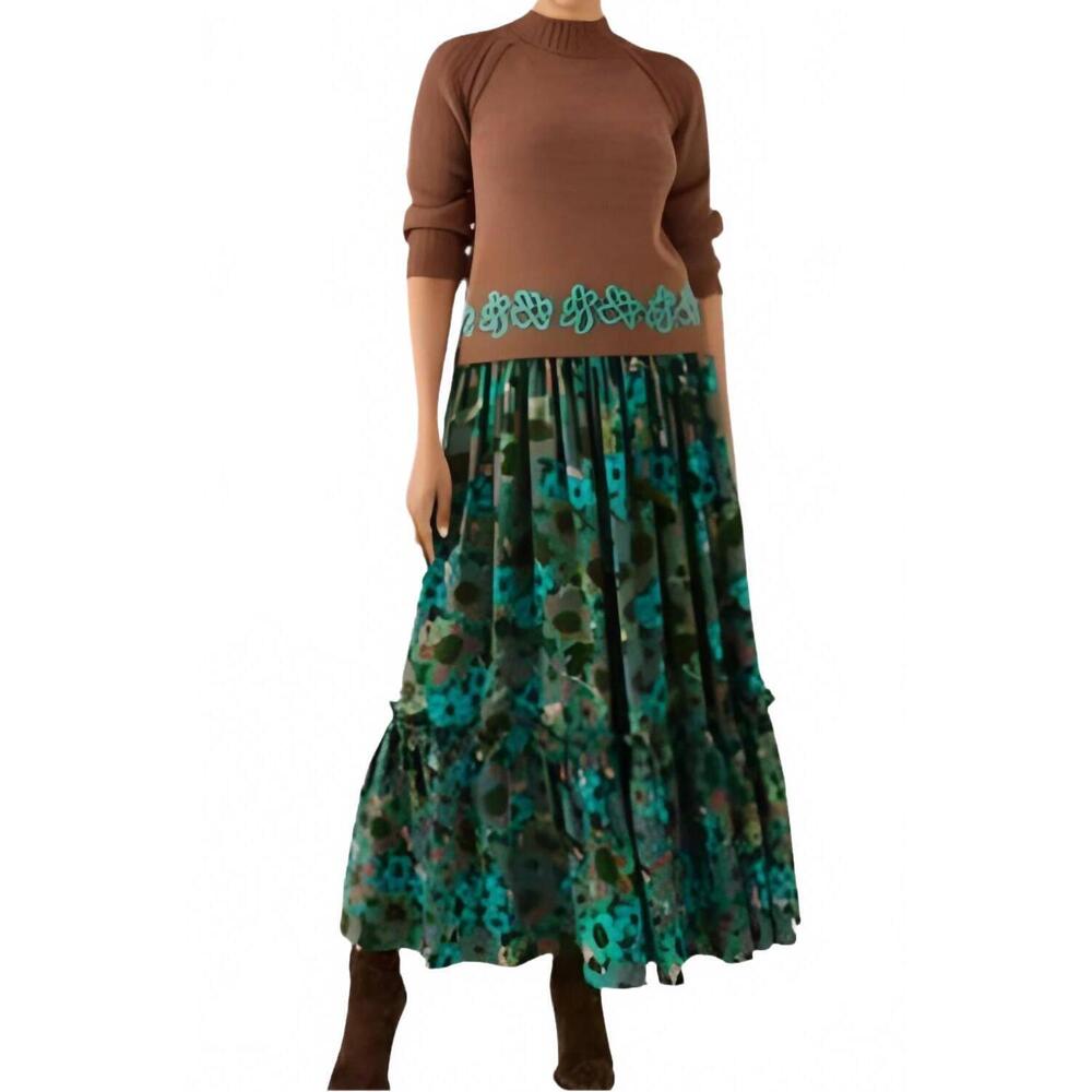 NEW ALIVIA farrah maxi skirt in flower